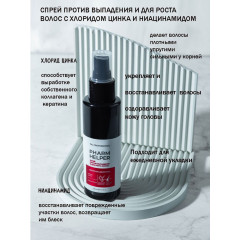 Спрей TNL Pharm Helper против выпадения и для роста волос с цинком и ниацинамидом, 100 мл