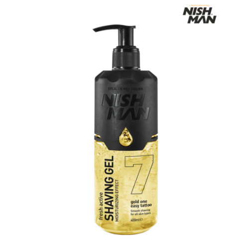 Гель для бритья Nishman Shaving Gel Gold One Easy Tattoo 07